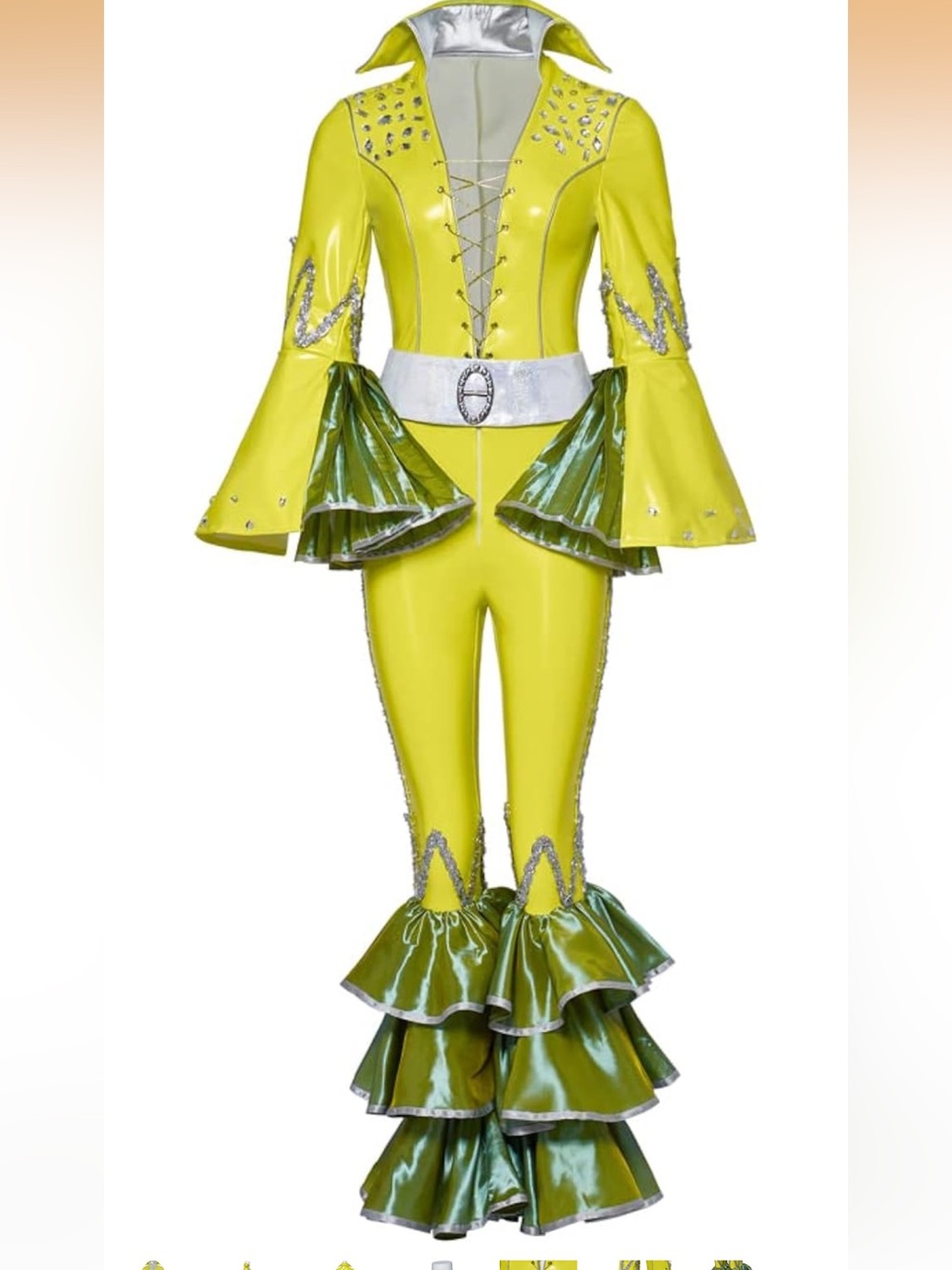 Size Small LoliMiss Womens Mamma Mia Cosplay Jumpsuit 1970 Dancing Disco Costum